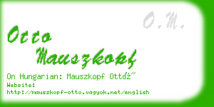 otto mauszkopf business card